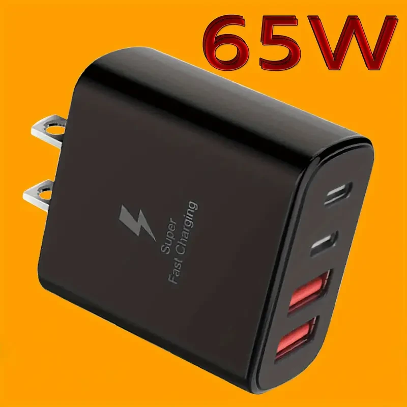 Cargador de pared USB C superrápido de 65 W para iPhone 15 y iPad