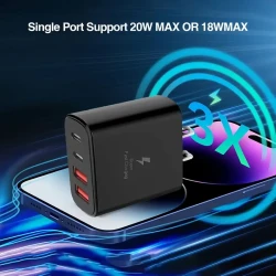 Cargador de pared USB C superrápido de 65 W para iPhone 15 y iPad