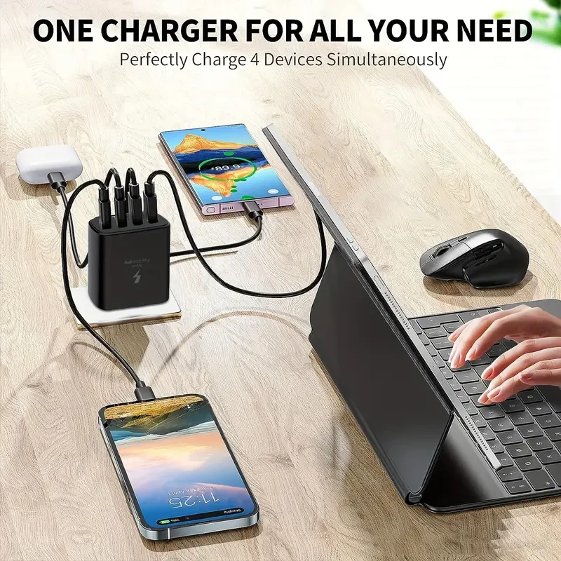 Cargador de pared USB C superrápido de 65 W para iPhone 15 y iPad