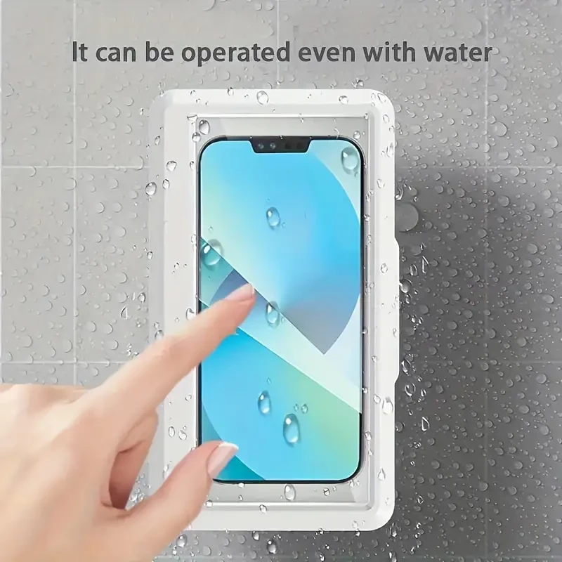 Soporte para teléfono táctil, resistente al agua y giratorio de 360 grados, compatible con teléfonos de 6,8"