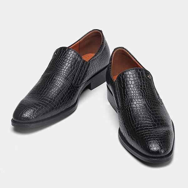 Zapatos formales de cuero sin cordones para hombre
