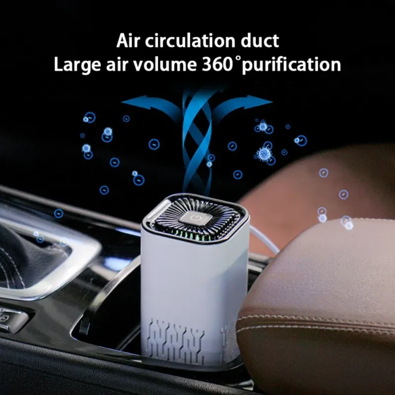 Purificador de aire portátil para coche con generador de iones negativos