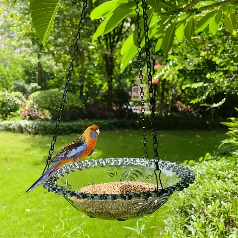 Comedero colgante decorativo para colibríes, bañera para pájaros, lavabo con ducha para exteriores