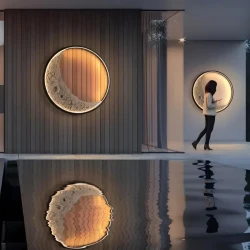 Lámpara de pared 3D Moon: luz decorativa impermeable para interiores y exteriores