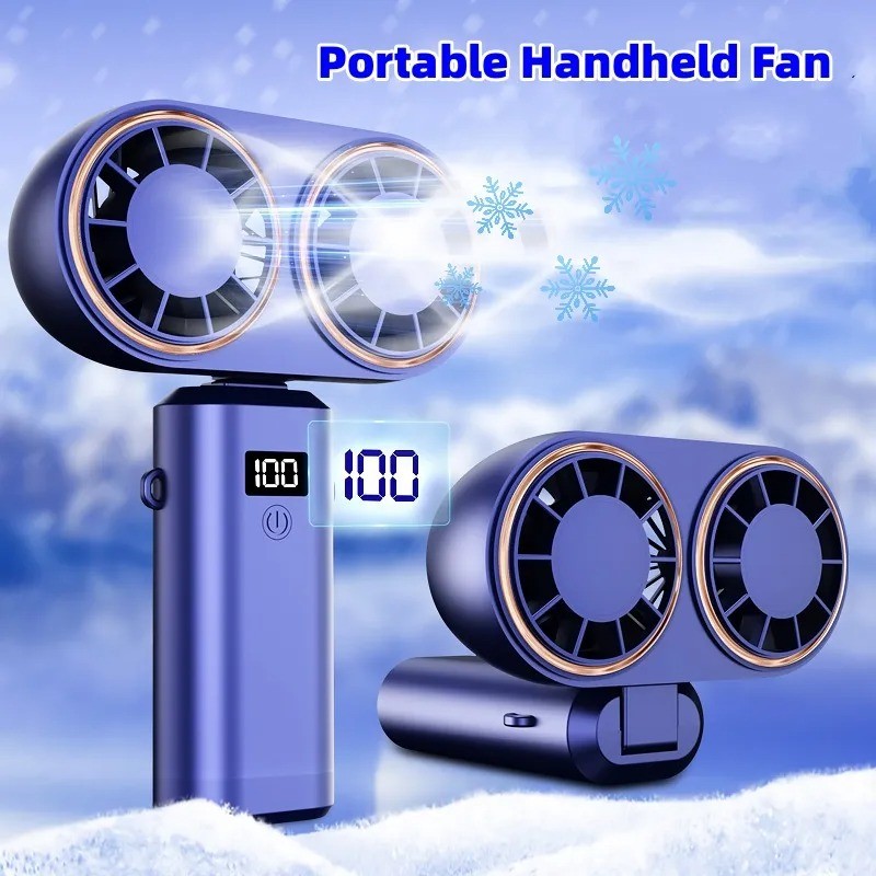 Mini ventilador portátil plegable USB para colgar en el cuello