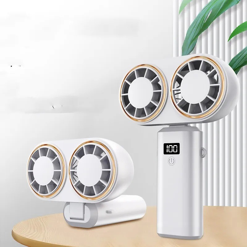 Mini ventilador portátil plegable USB para colgar en el cuello
