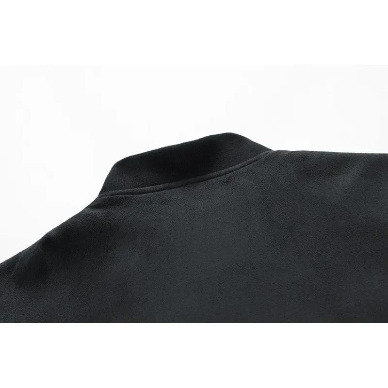 Chaqueta de ante con cuello alto para hombre