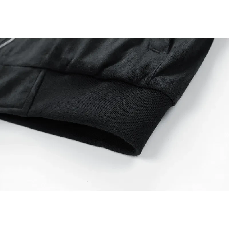 Chaqueta de ante con cuello alto para hombre