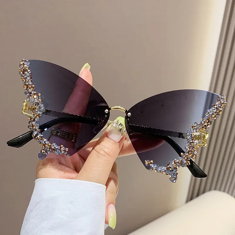 Gafas de sol vintage con diseño de mariposa GlamourWings