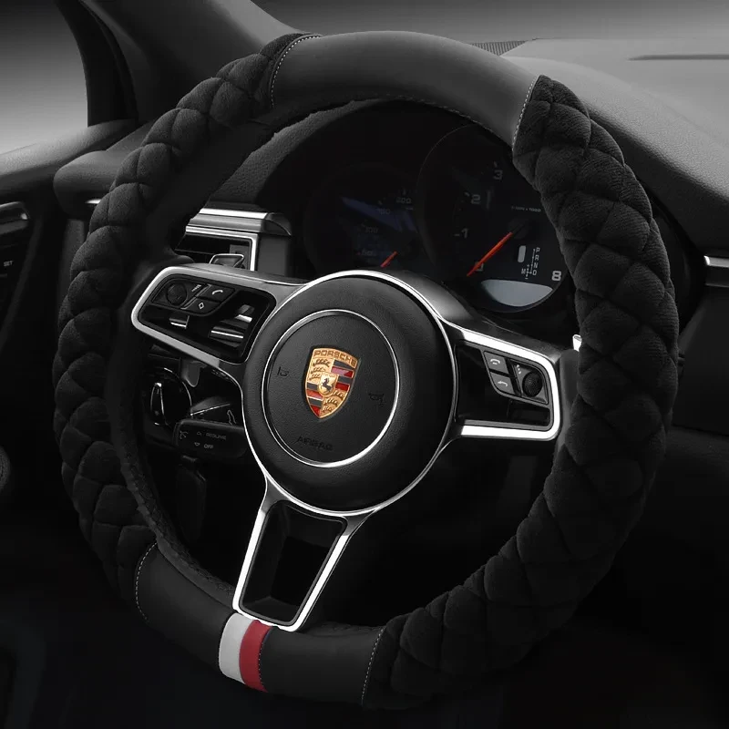 Funda de volante con huella de peluche de 38 cm