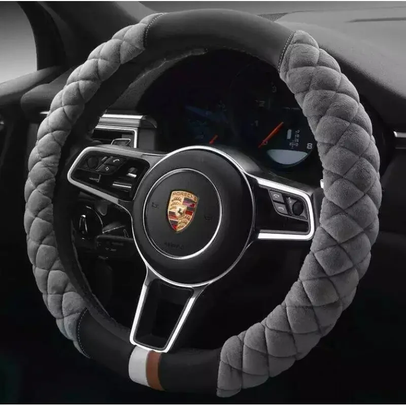 Funda de volante con huella de peluche de 38 cm