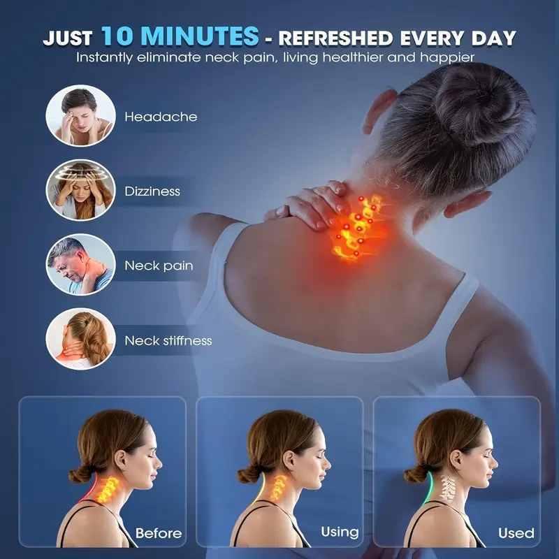 Camilla cervical ergonómica para aliviar el dolor - Almohada de tracción cervical y corrección espinal