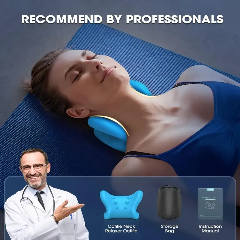 Camilla cervical ergonómica para aliviar el dolor - Almohada de tracción cervical y corrección espinal