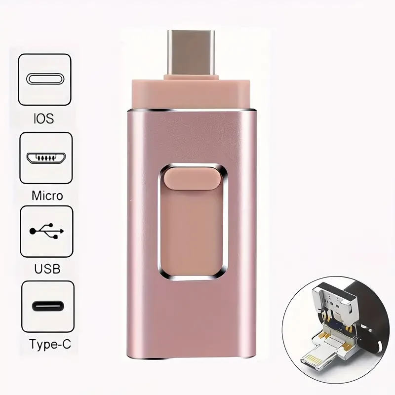 Memoria USB universal FlexiCharge 4 en 1