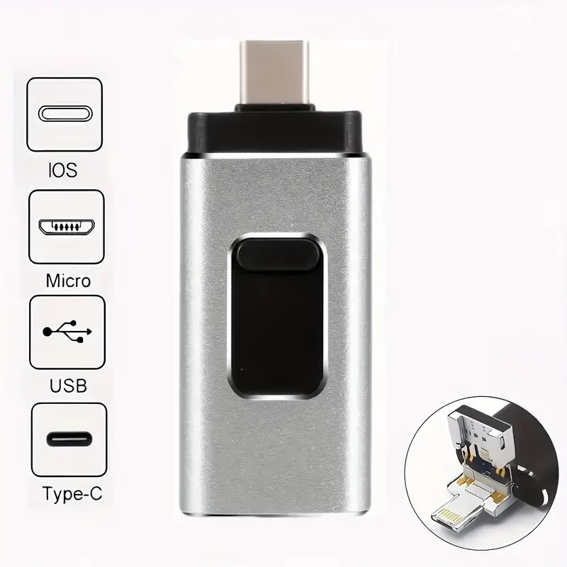 Memoria USB universal FlexiCharge 4 en 1