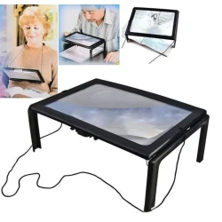 Lupa de escritorio UltraBright A4 con luces LED