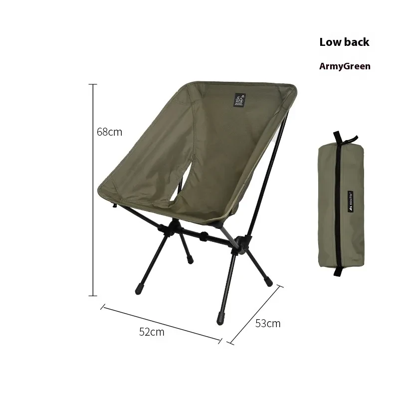 Silla plegable ligera para exteriores con forma de luna