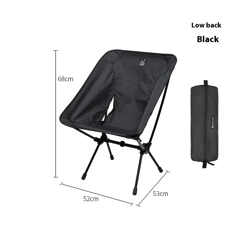 Silla plegable ligera para exteriores con forma de luna