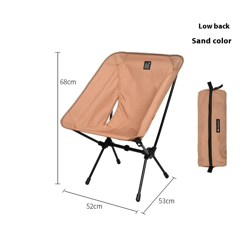 Silla plegable ligera para exteriores con forma de luna