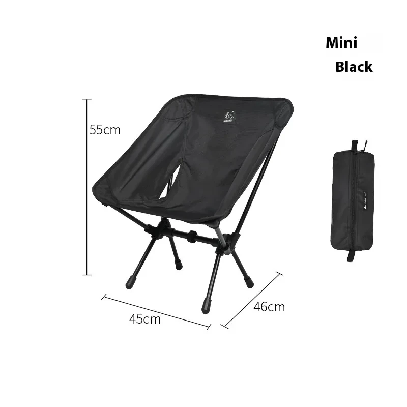 Silla plegable ligera para exteriores con forma de luna