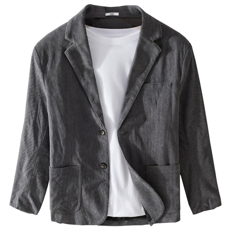 Chaqueta fina de pana de otoño para hombre