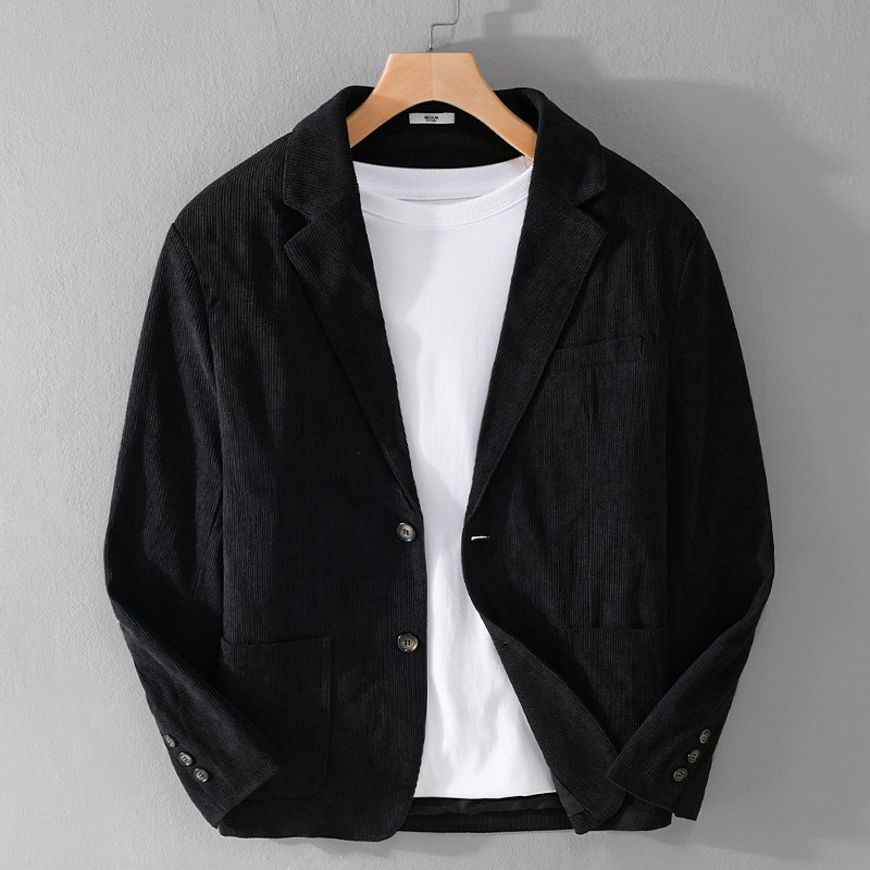Chaqueta fina de pana de otoño para hombre