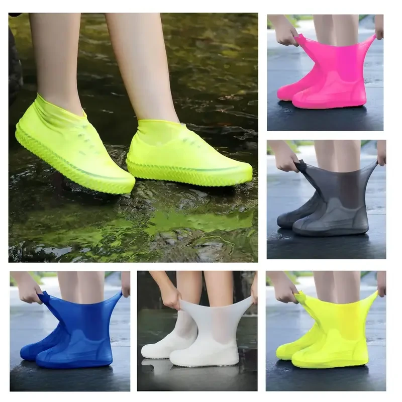 3 pares de fundas impermeables reutilizables de látex para botas de lluvia: ajuste universal, alta calidad, protección para todo tipo de clima.