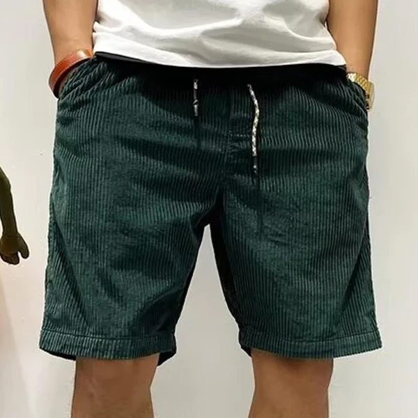 Pantalones cortos cargo de pana de color liso con cintura elástica