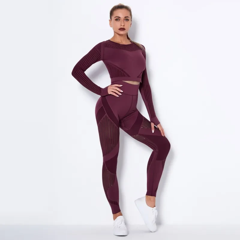Conjunto de yoga sin costuras AbsorbFit