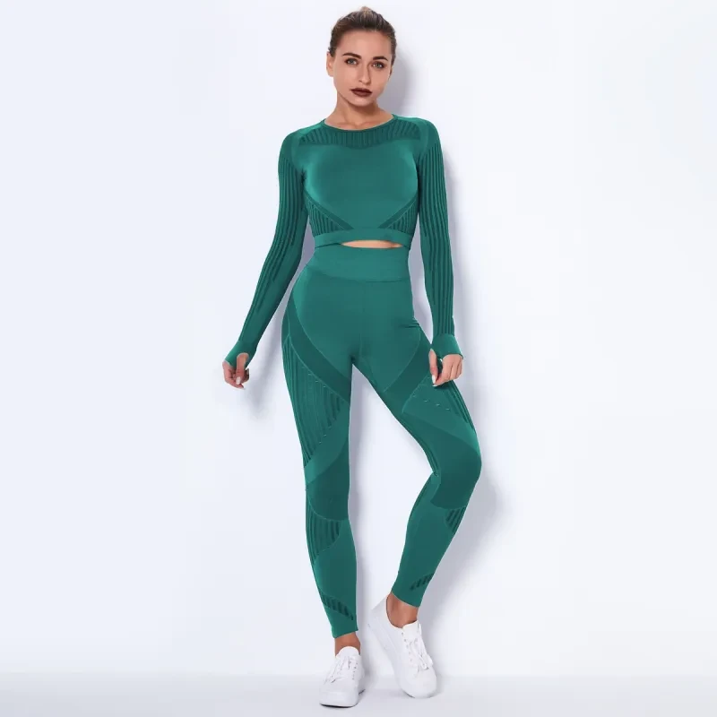 Conjunto de yoga sin costuras AbsorbFit