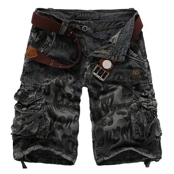 Pantalones cortos cargo de camuflaje para hombre