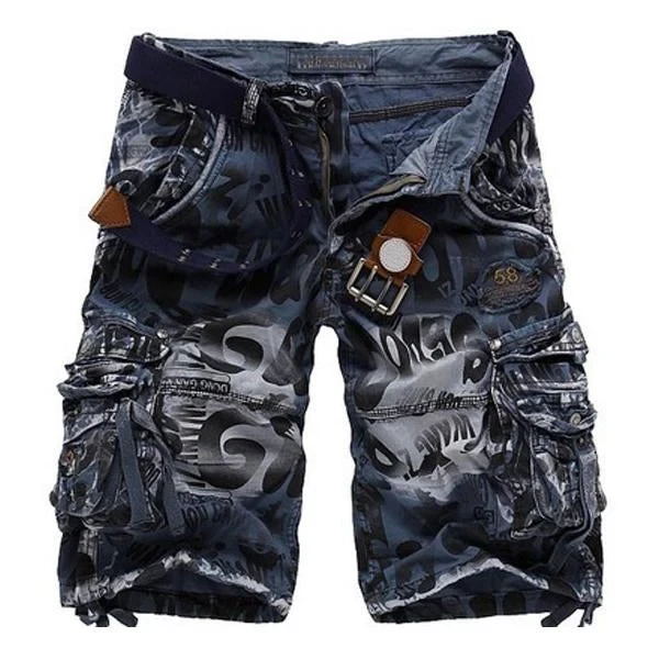 Pantalones cortos cargo de camuflaje para hombre