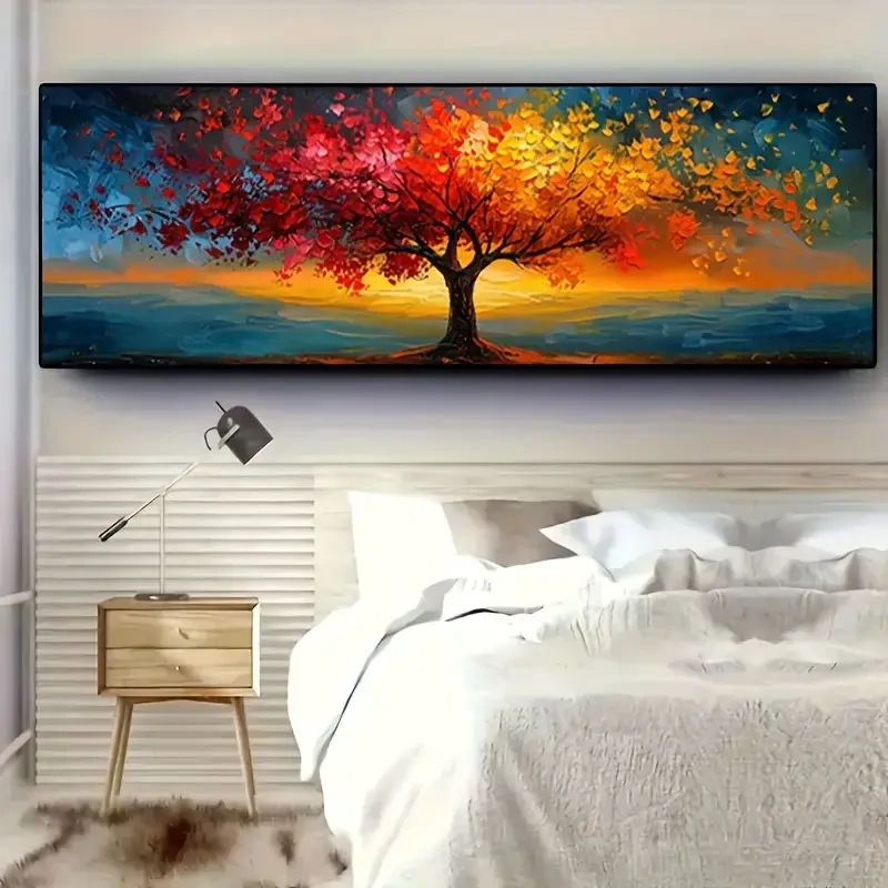 Impresión en lienzo extragrande del Árbol de la Vida: arte abstracto para la decoración moderna del hogar.