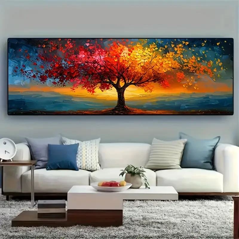 Impresión en lienzo extragrande del Árbol de la Vida: arte abstracto para la decoración moderna del hogar.