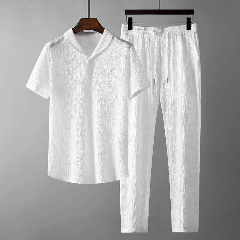 Top holgado de manga corta y pantalón con cordón Ropa de hombre