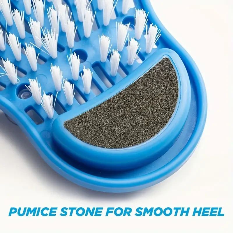 Cepillo para lavar pies y masajeador exfoliante con ventosa - Eliminador de piel muerta para el suelo de la ducha