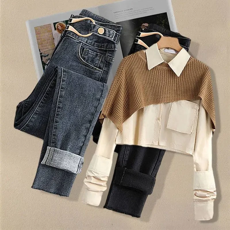 Chaqueta de traje de otoño para mujer de talla grande