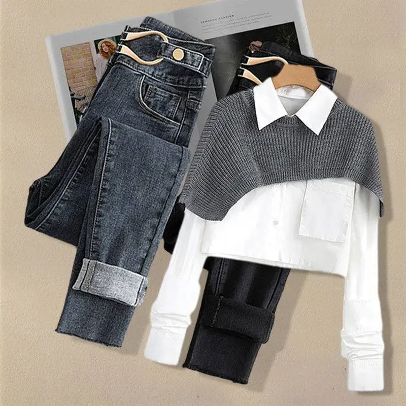 Chaqueta de traje de otoño para mujer de talla grande