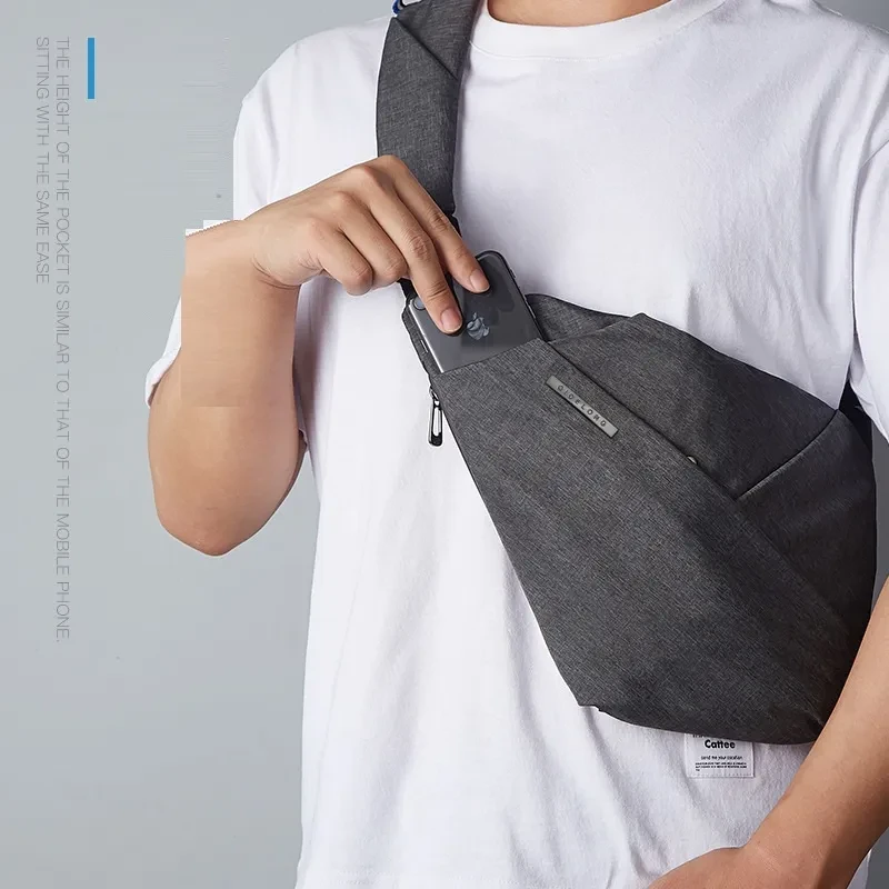 Bolsa de pecho de lona antirrobo multifuncional