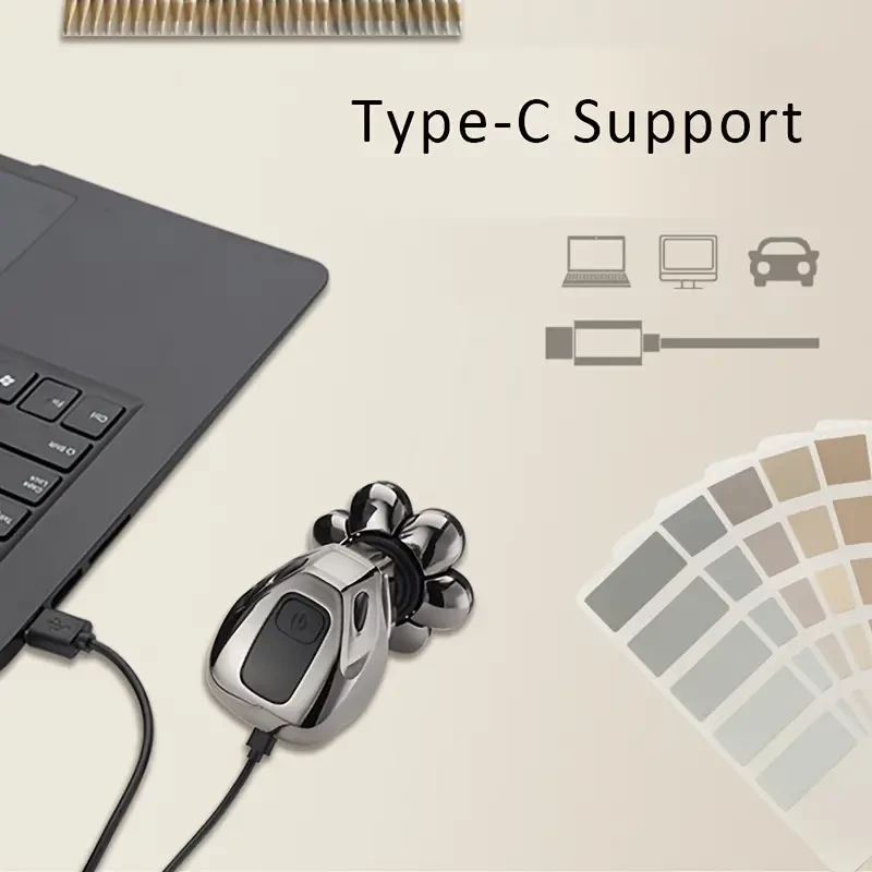 Afeitadora eléctrica 7D para hombres calvos: afeitadora antipellizcos con kit de cuidado personal 5 en 1