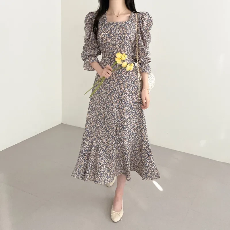 Vestido floral con cola de pez