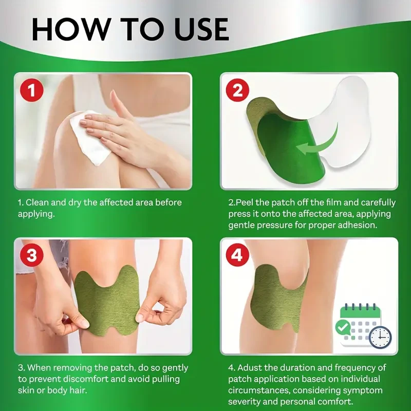 Parches herbales naturales para las rodillas - 72 unidades para aliviar el dolor muscular en rodillas, cuello y hombros