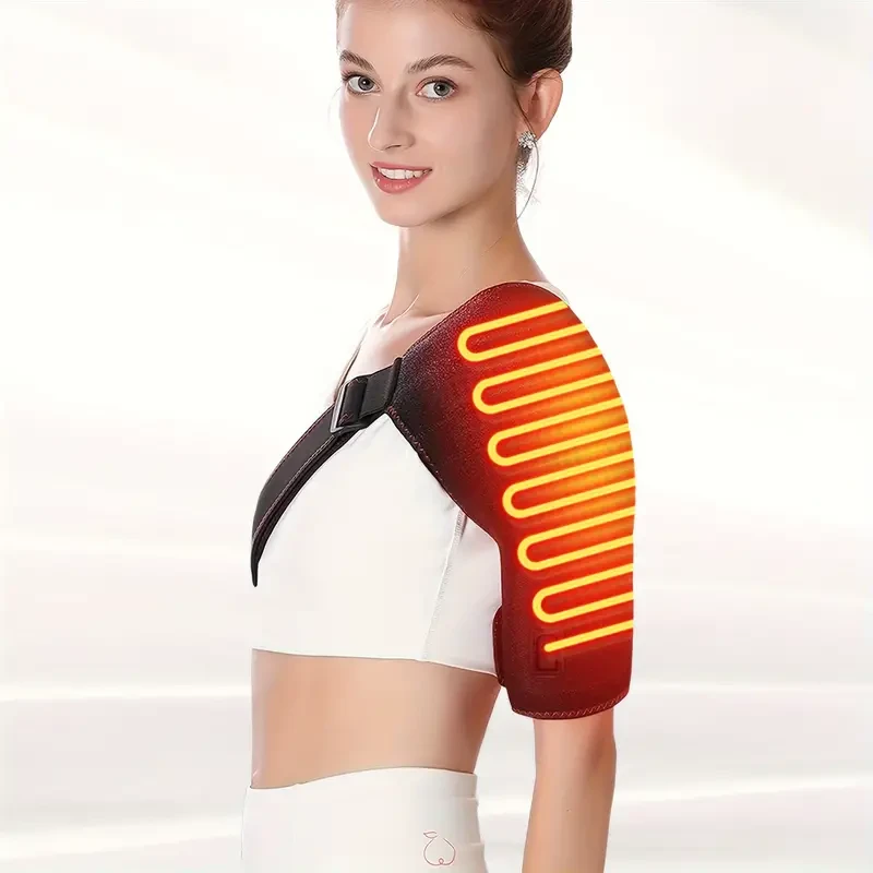 Envoltura térmica para hombros - Masajeador con almohadilla térmica para hombros con 3 configuraciones de vibración y calor