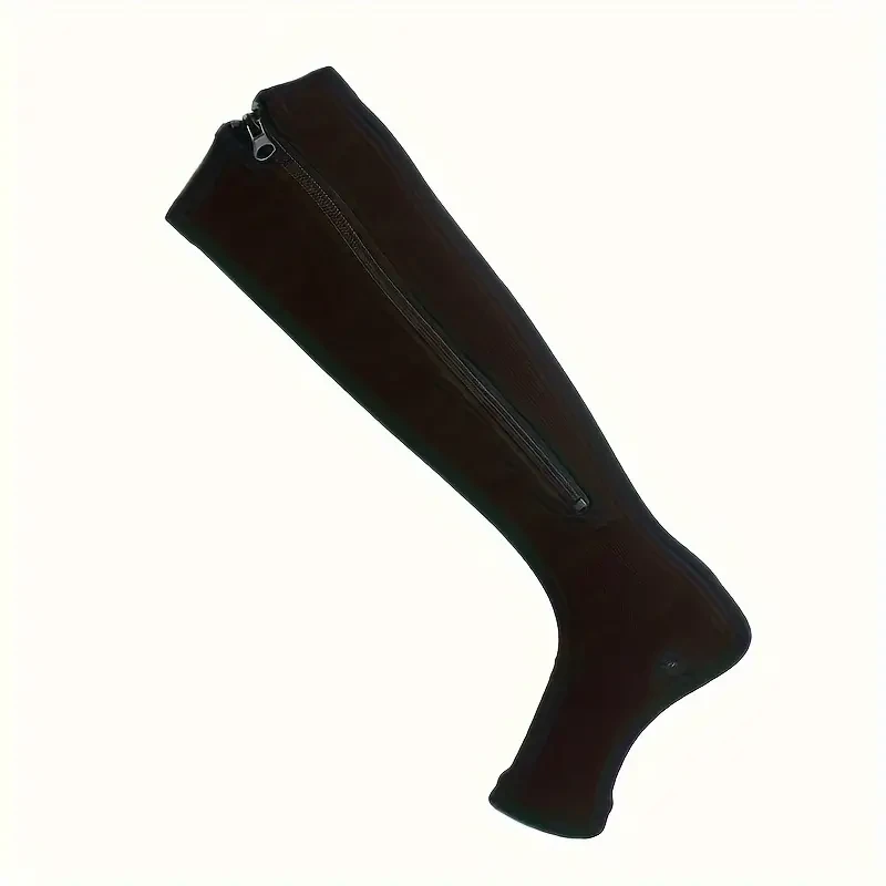 3 pares de calcetines de compresión con cremallera: transpirables, absorbentes del sudor y con puntera expuesta para deportes al aire libre, correr y ciclismo.