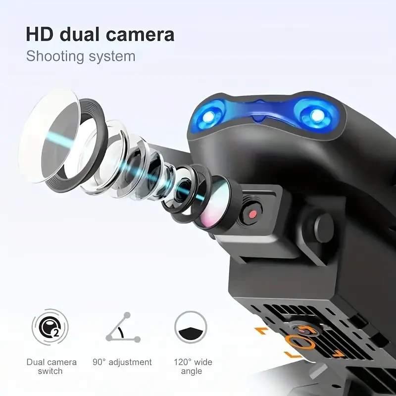 Dron RC profesional E99 K3 con cámara dual: plegado doble, retención de altura y control remoto