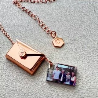 Collar con medallón y foto personalizada