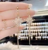 Nueva primavera) Pendientes con flecos de flores brillantes