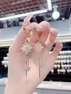 Nueva primavera) Pendientes con flecos de flores brillantes