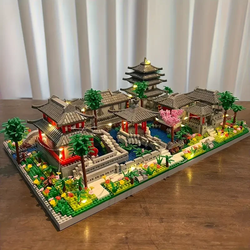 Rompecabezas 3D de sabiduría antigua oriental de más de 5530 piezas - Conjunto de arquitectura de jardines de Suzhou
