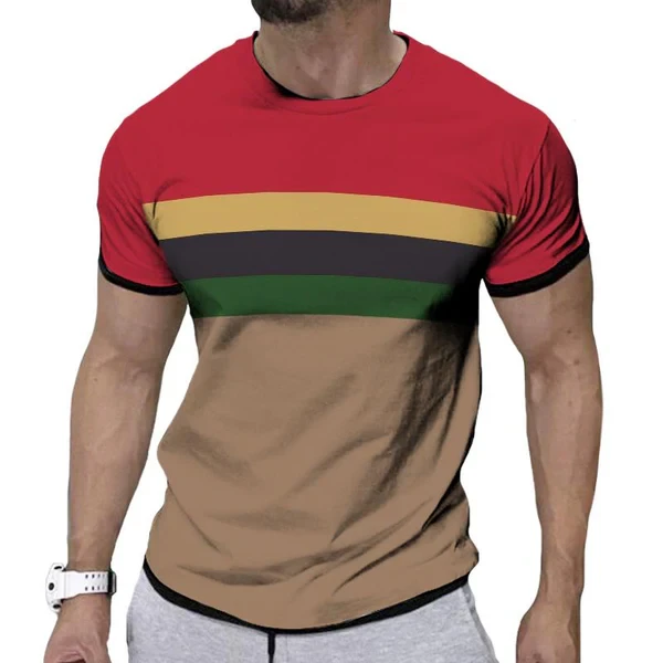 Camiseta retro sencilla de manga corta y cuello redondo